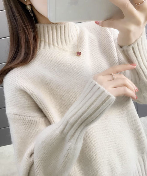 ハーフタートルネックセーター